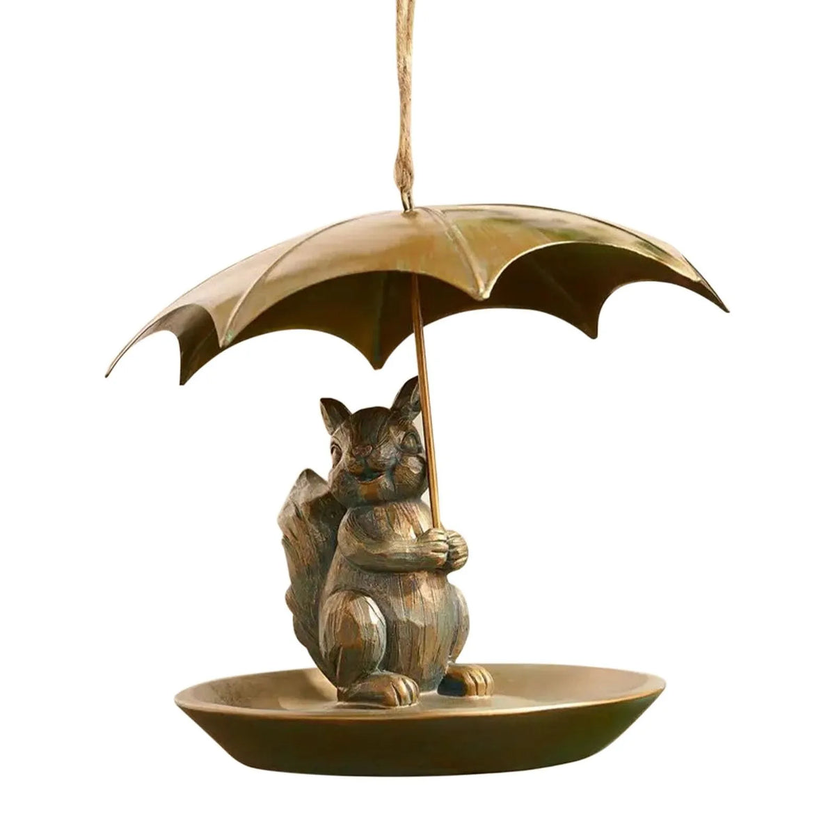 Metal Animal Umbrella Bird Feeder | Garden Yard Decor Gift