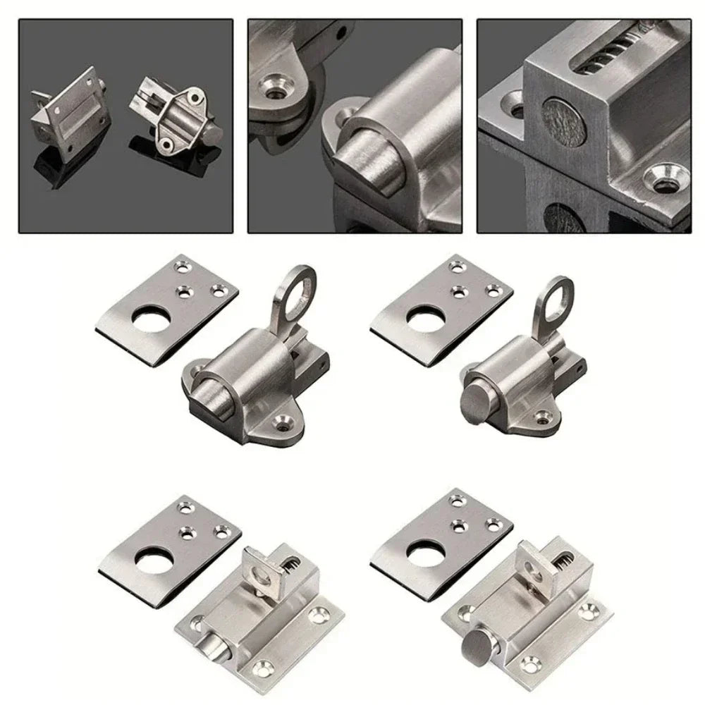 Stainless Steel Self-Closing Spring Door Latch | Auto Lock