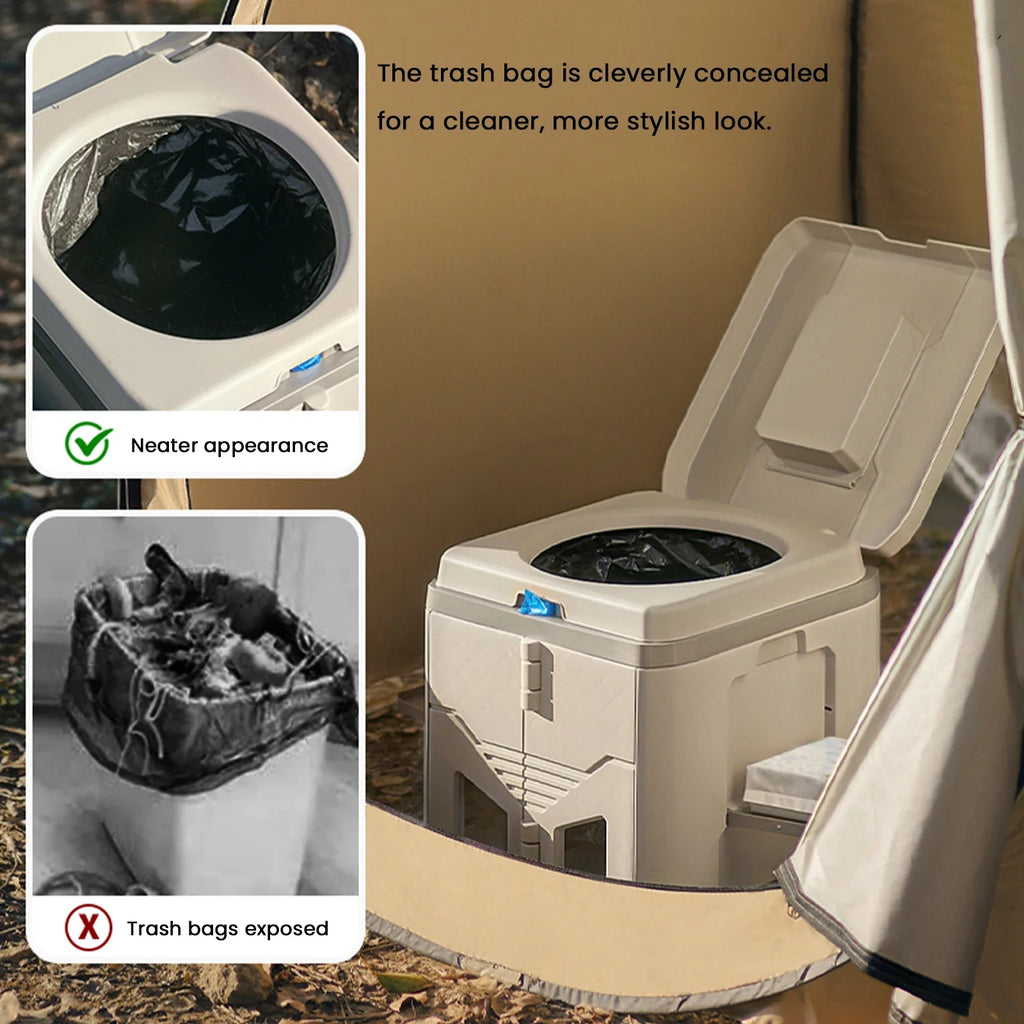Portable Folding Toilet Camping Car Outdoor Travel Emergency Commode