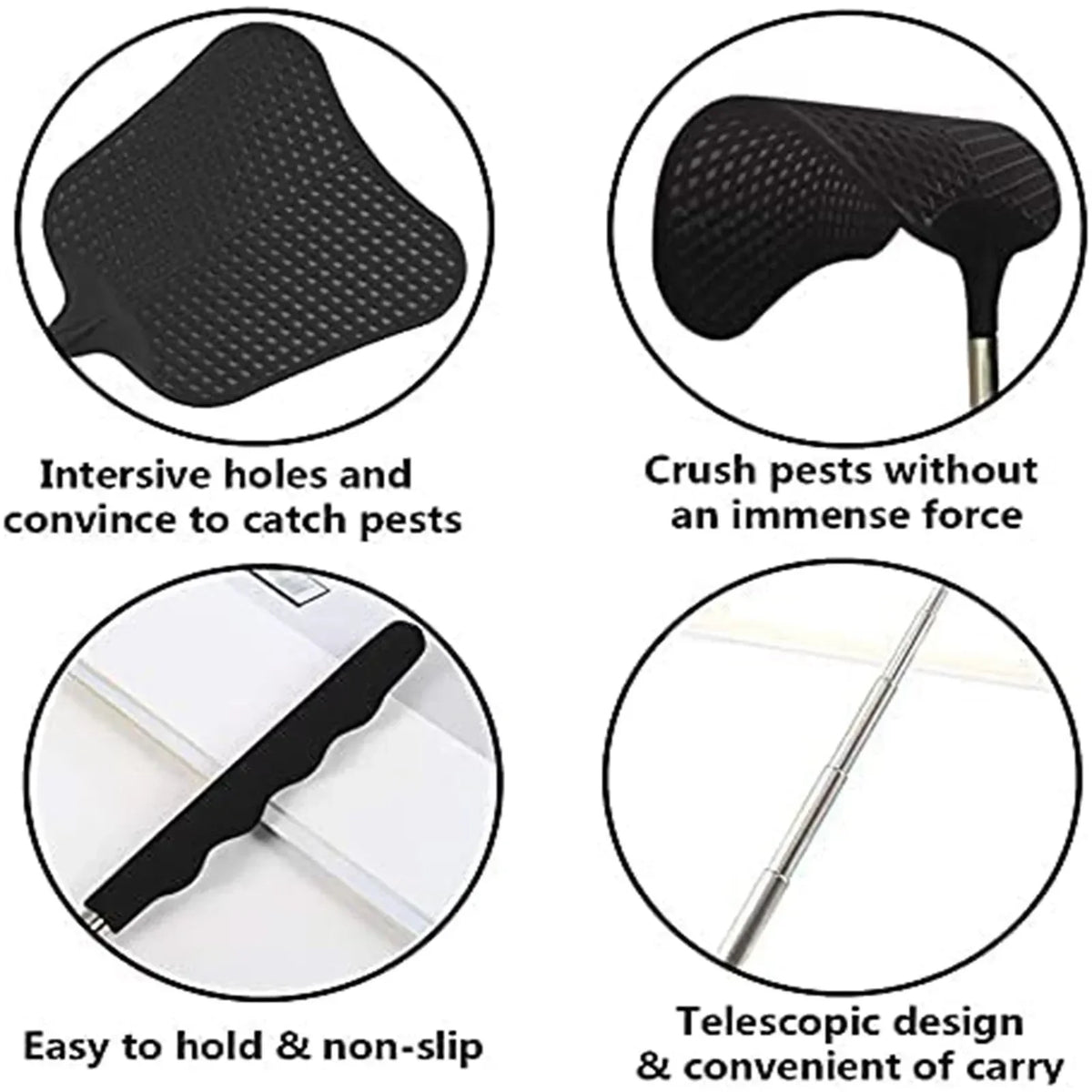 Telescopic Fly Swatter – Heavy Duty Retractable Bug Swatter