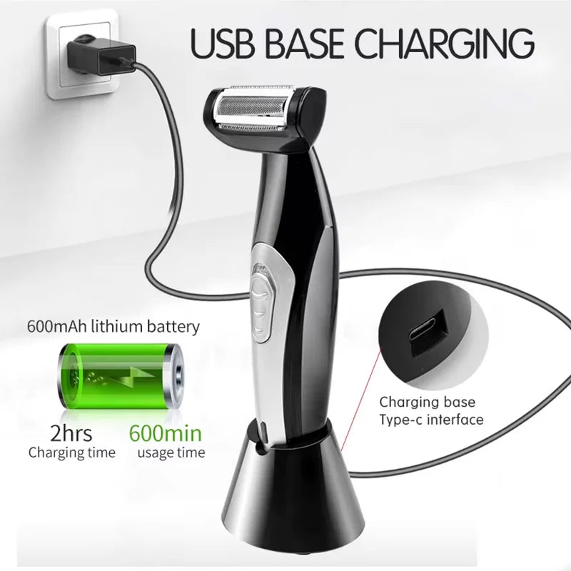 Men's Long-Handle Back & Body Hair Shaver Grooming Tool