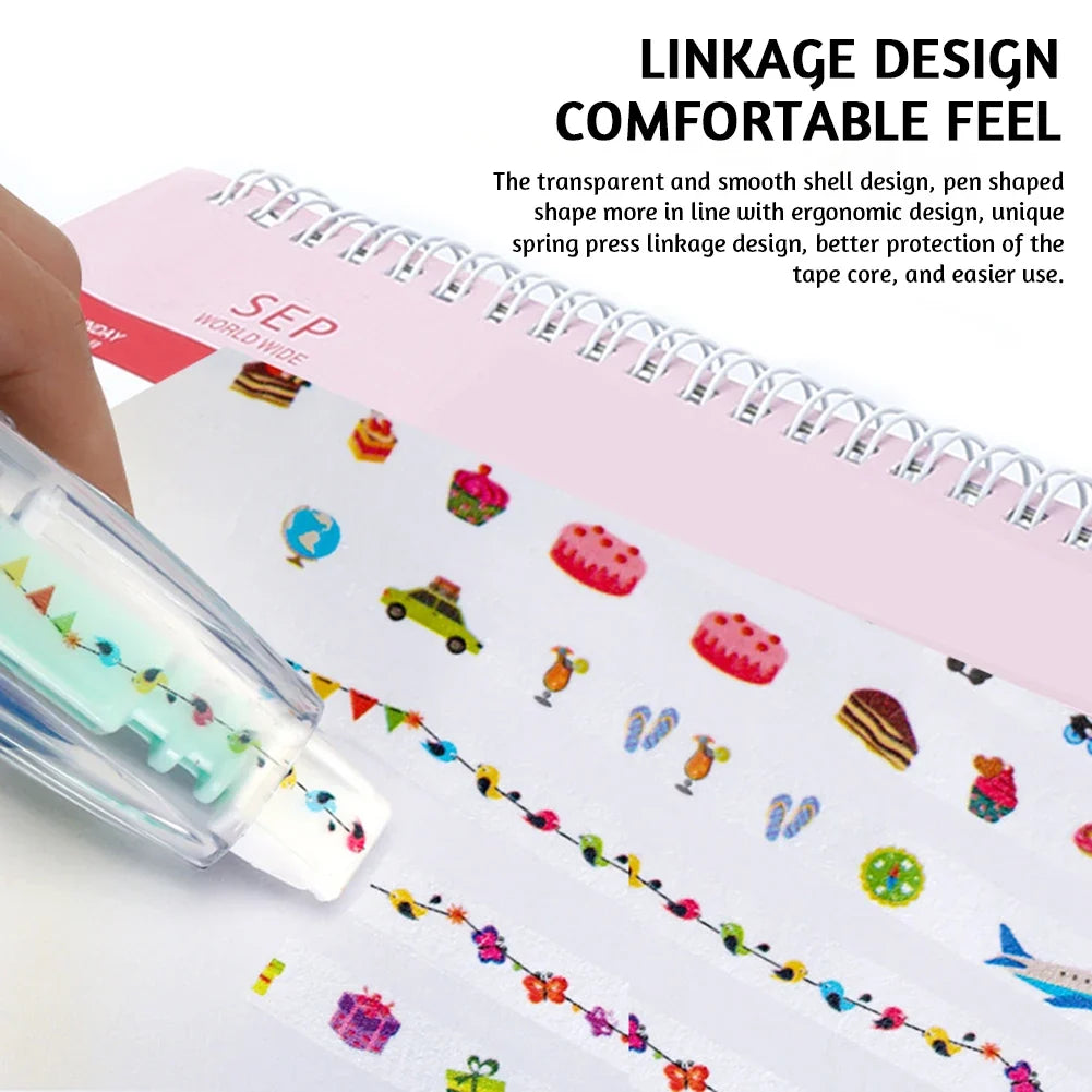 Cute Animal Press Decorative Tape Pen | DIY Stationery