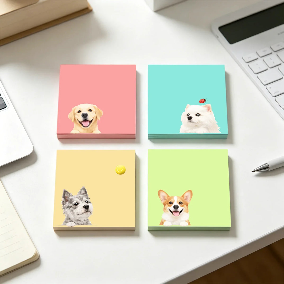 Kawaii Animal Sticky Notes Set – Cute Memo Pads for Journaling