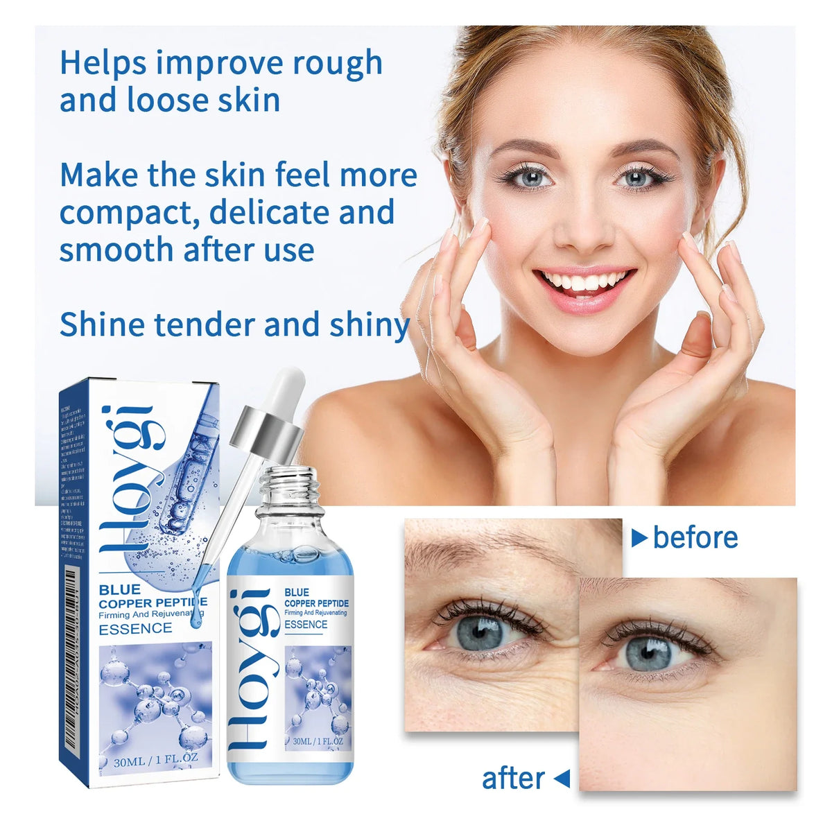 Blue Copper Peptide Anti-Aging Serum | Firm, Lift & Brighten