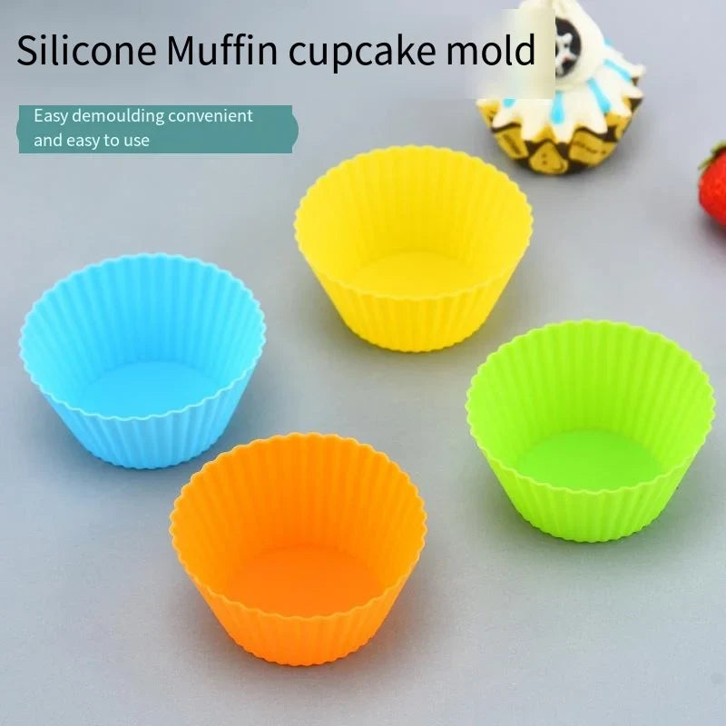 6-Piece Silicone Cupcake & Muffin Baking Molds – Reusable DIY