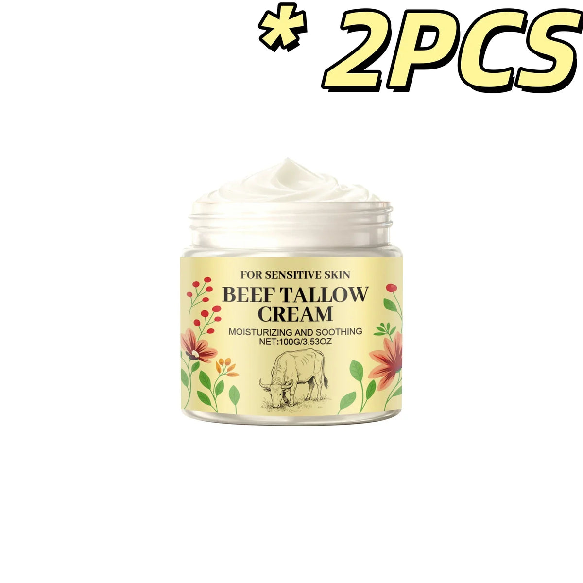Beef Tallow Body Cream – Deep Moisturizing Skin Balm 100g
