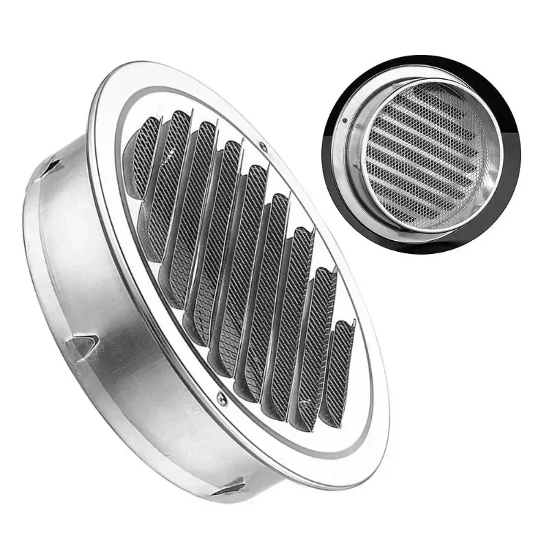 Stainless Steel Round Air Vent Grille Cover | 70–300mm Sizes