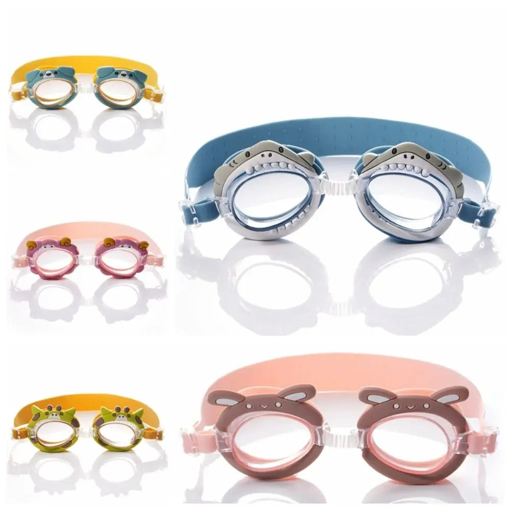 Kids Cartoon Animal Swimming Goggles – HD Waterproof Ages 3–6