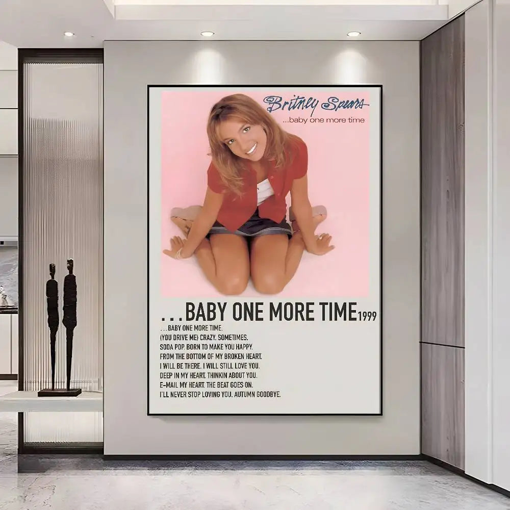 Britney Spears HD Wall Poster – Self-Adhesive & Waterproof
