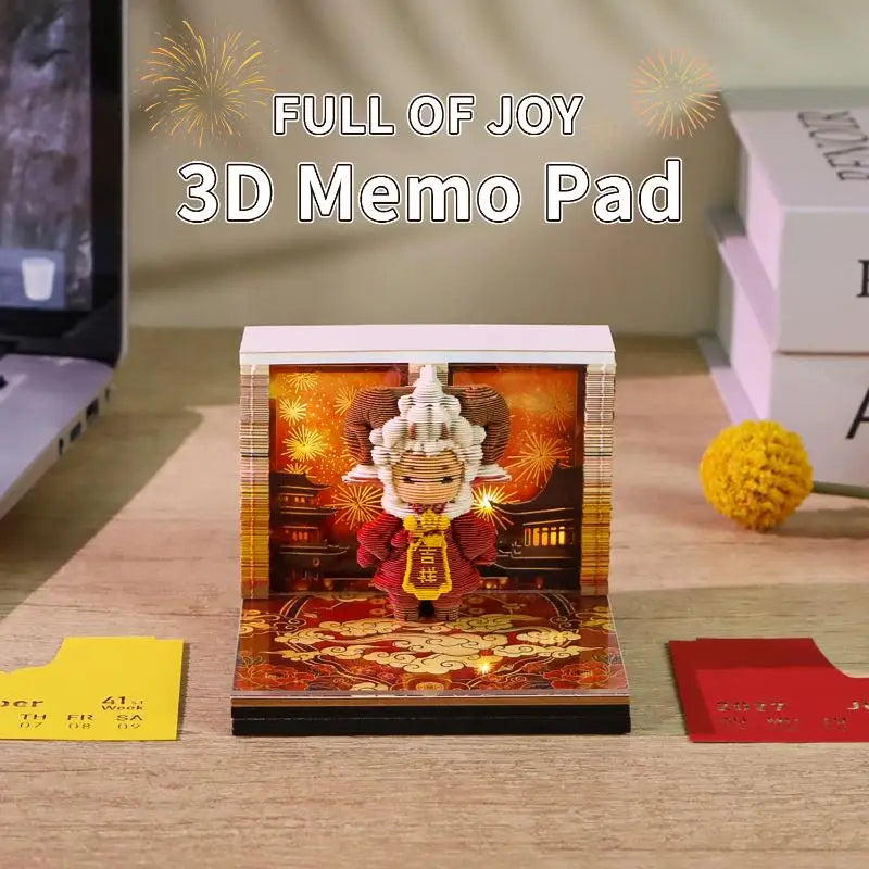 2027 LED Desk Calendar 3D Tear-Away Paper Art | Gift & Decor