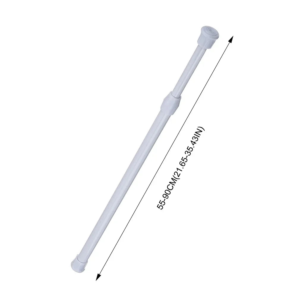 Spring Tension Curtain Rods – No-Drill Adjustable 3 Sizes