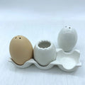 Egg-Shaped Ceramic Spice Bottle Set with Tray & Toothpick Box