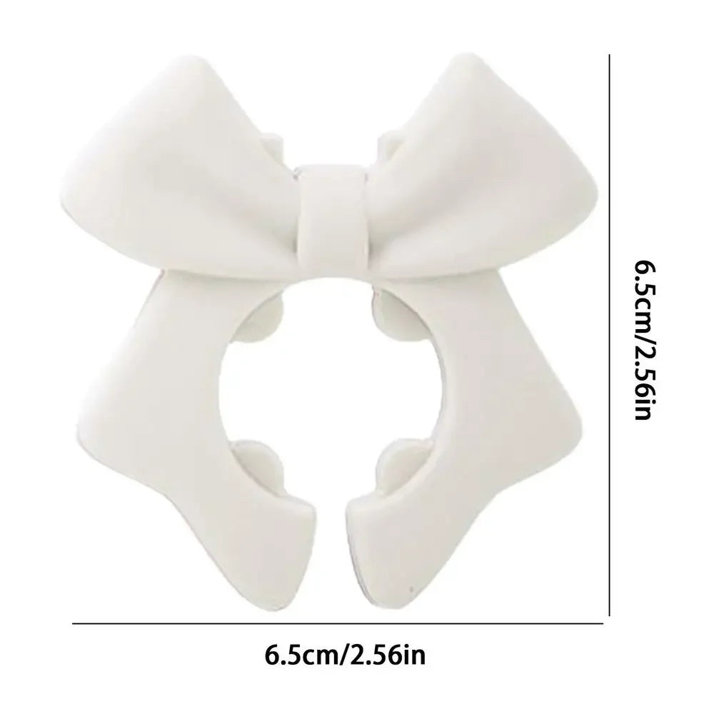 Spoon Holder Pot Silicone Utensil Bowknot Shape Ladle Rest Non-slip