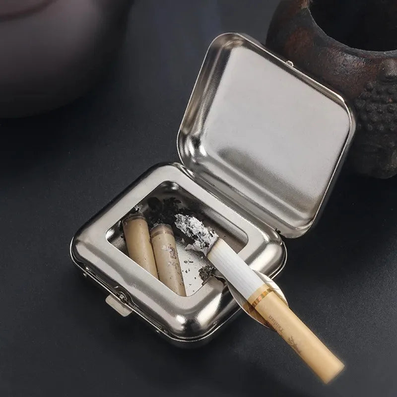 Portable Mini Metal Pocket Ashtray – Car & Outdoor Cigar
