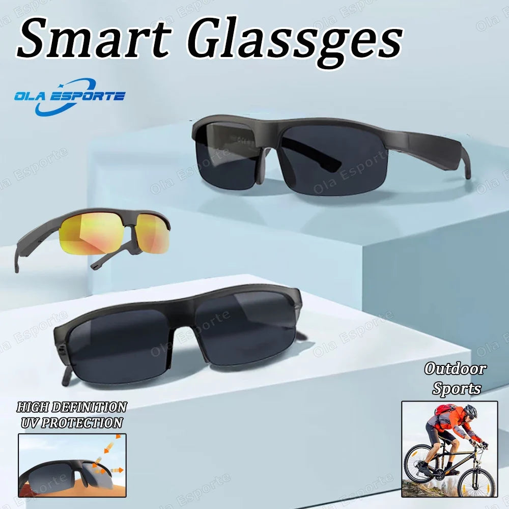 Bluetooth Smart Glasses Polarized UV400 Sunglasses Open-Ear Audio