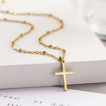 Huitan Dainty Cross Pendant Necklace | Stainless Steel Women