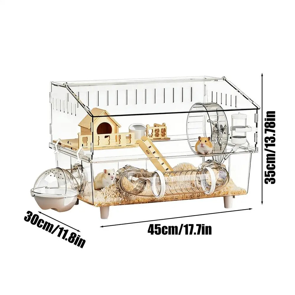 17 7x11 8x13 Enrichment Detachable Crate Large Hamster Cage Pet Mouse