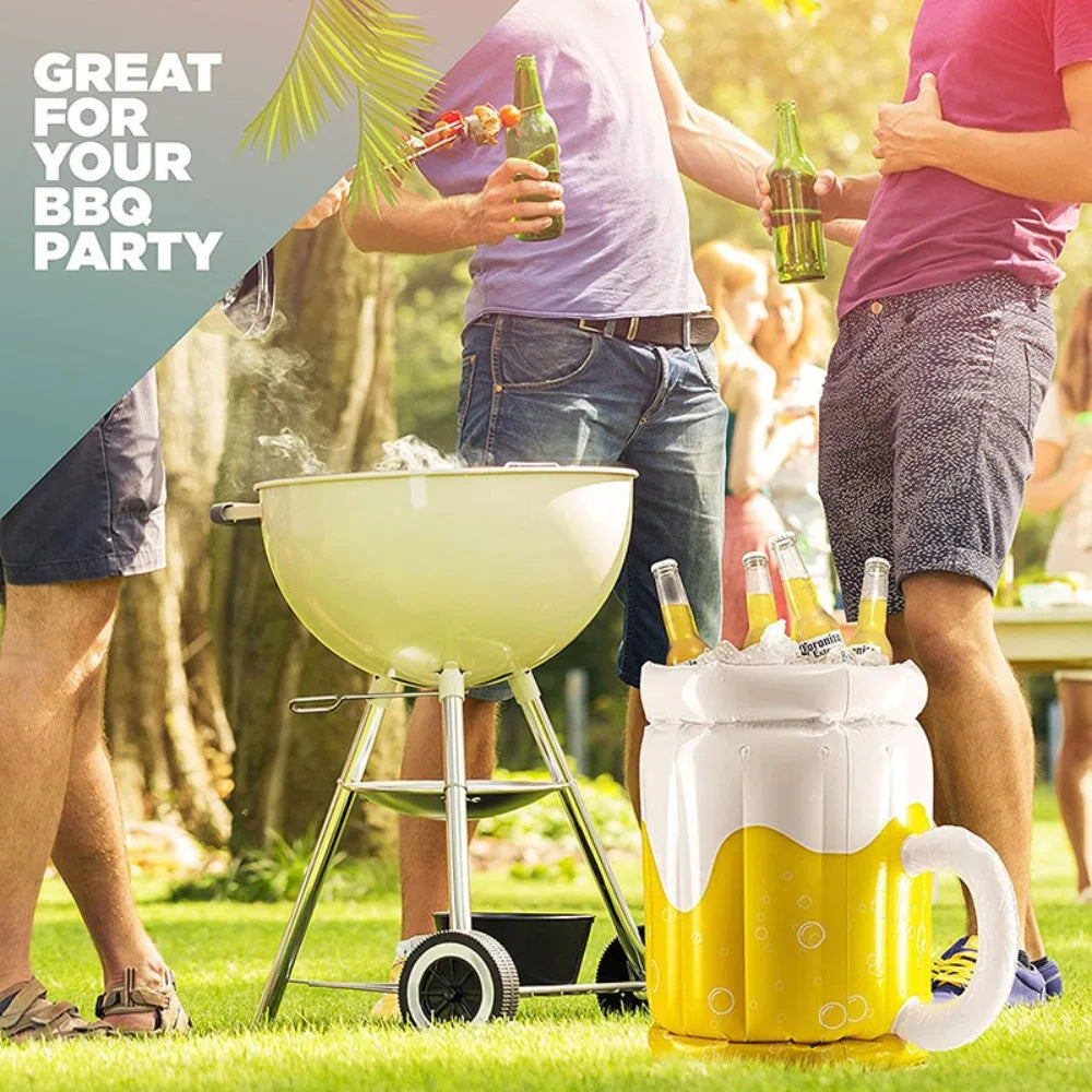 Inflatable Beer Mug Ice Bucket | Portable Party Drink Cooler