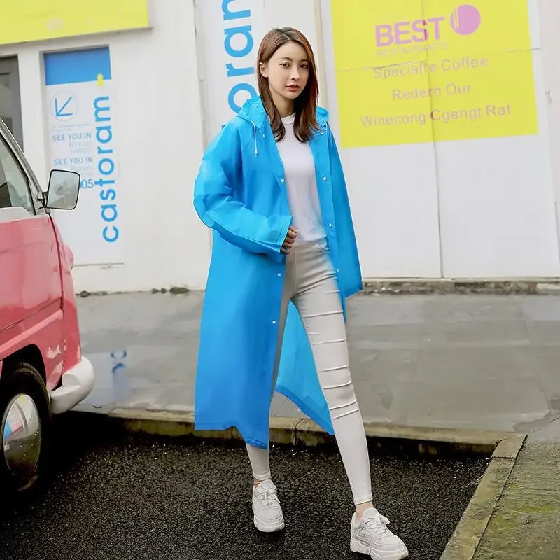 Unisex Thickened EVA Raincoat High-quality Waterproof Black Rainwear