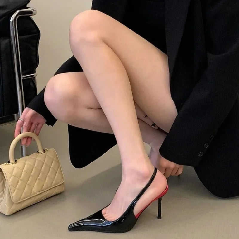 Women's Pointed Toe High Heel Pumps | Patent Leather Dress Shoes