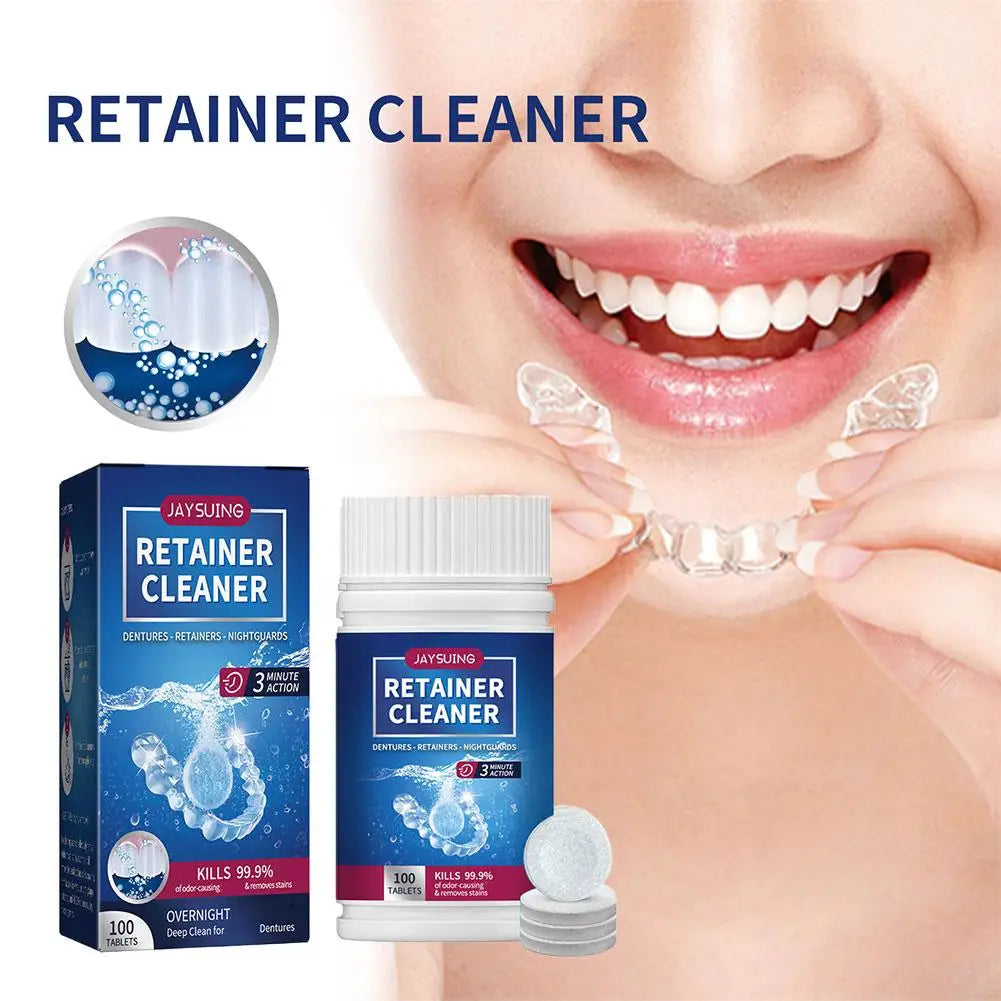Eelhoe Denture Cleaning Tablets | Whitening & Fresh Breath 100 Tabs