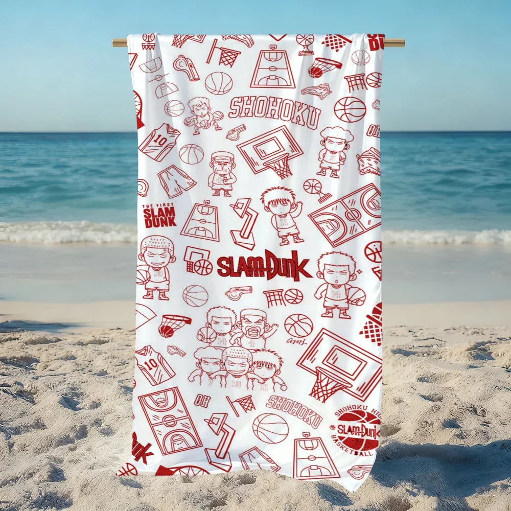 Slam Dunk Anime Beach Towel – Quick Dry, Soft, Multi-Size