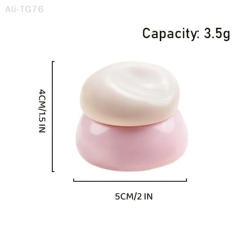 Mini Refillable Lip Balm & Face Cream Jar with Silicone Spoon 3.5g