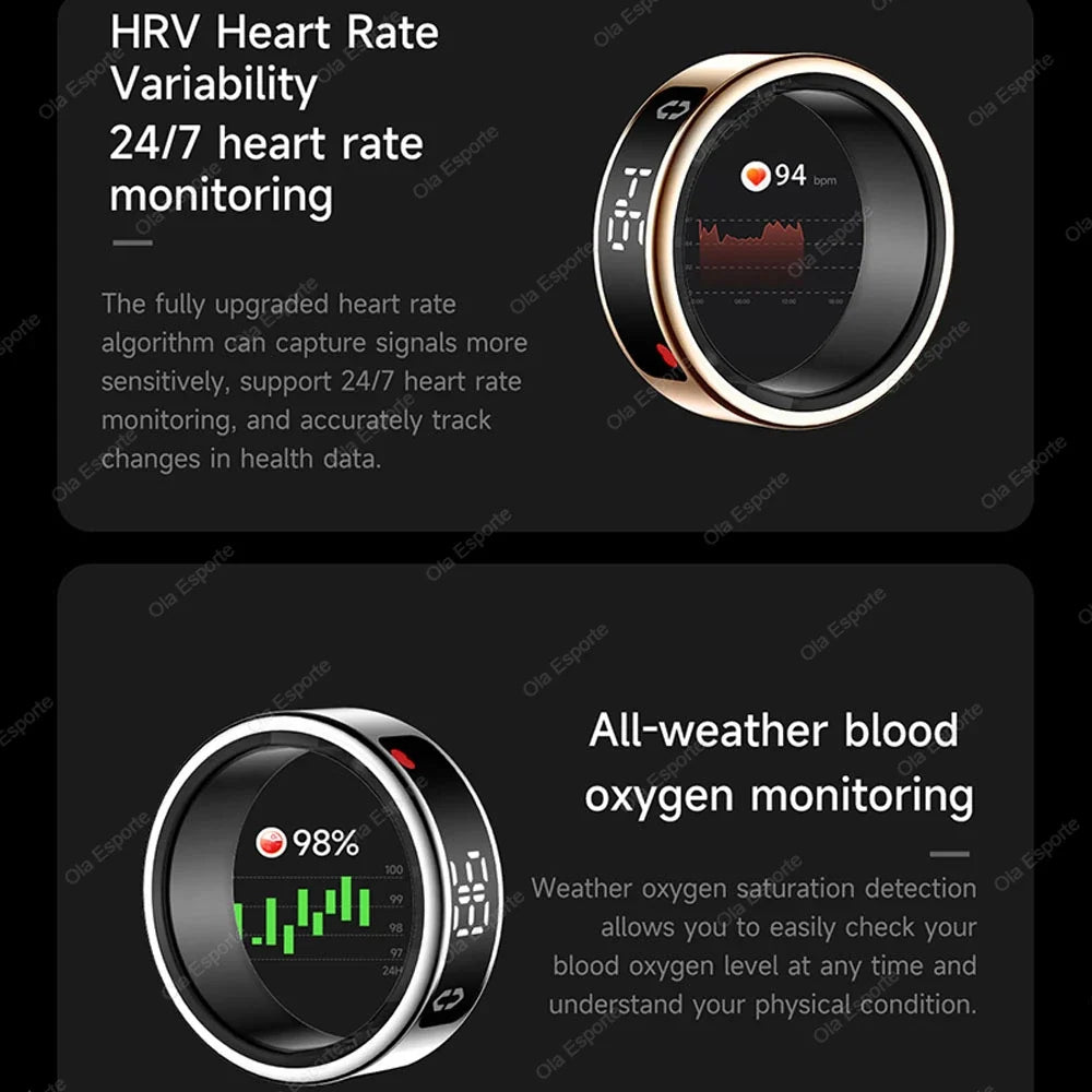 Smart Ring | Heart Rate, Sleep & SpO₂ Monitor + Display