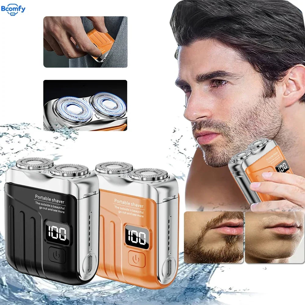 XMSJ Mini Rechargeable Electric Shaver Dual Head Waterproof