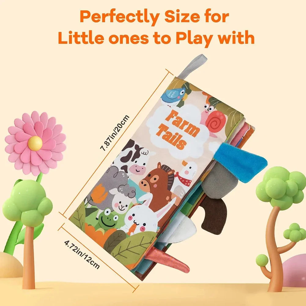 Baby Crinkle Cloth Book | 3D Animal Sensory Toy for Infants
