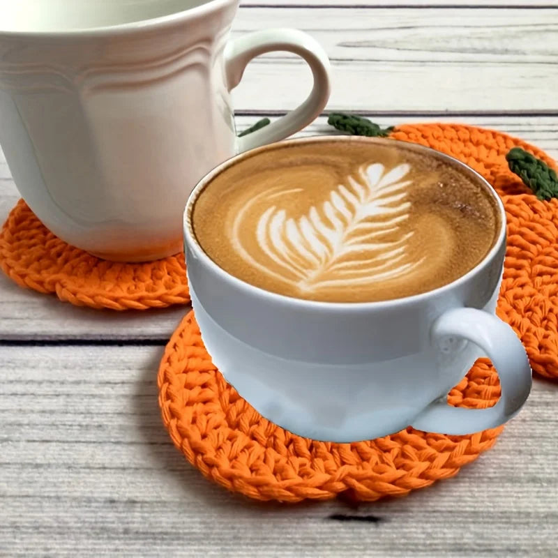 Handmade Crochet Coasters – Farmhouse Fabric Drink Pads