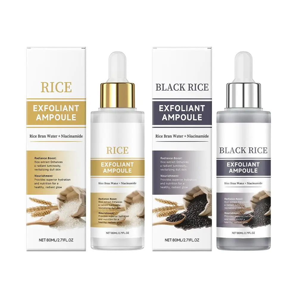 Black & White Rice Exfoliating Serum + Hyaluronic Acid 80ml