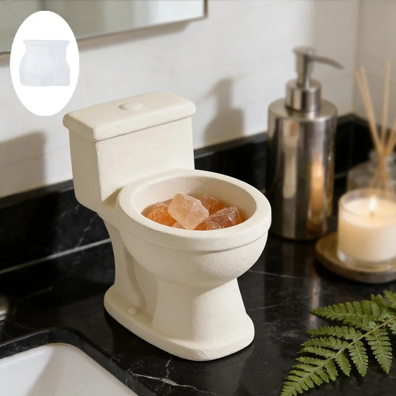 Creative Toilet Silicone Mold 3D Funny Candle Soap Making DIY