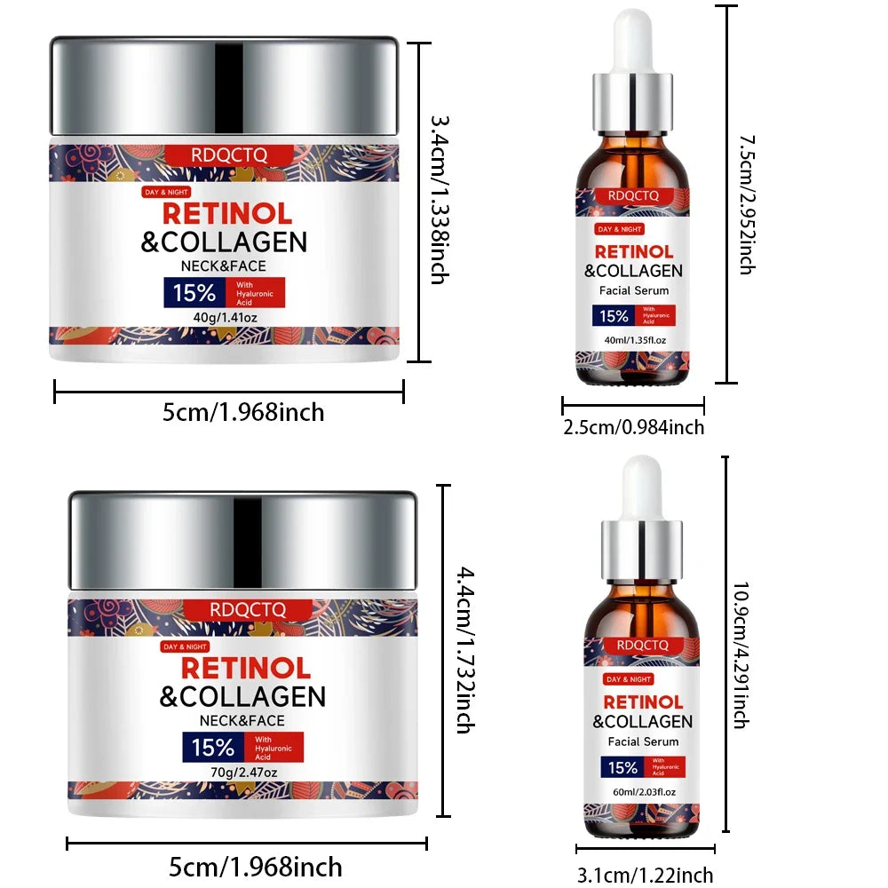 Retinol Collagen Serum | 15% Hyaluronic Acid | Hydrating Set