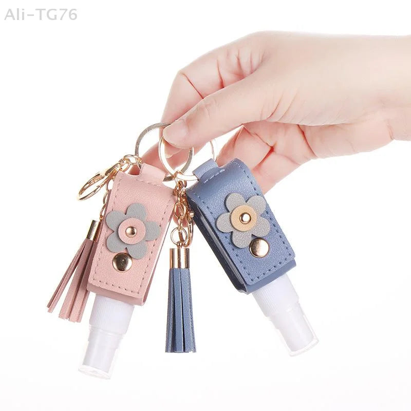 30ml Refillable Spray Bottle Keychain | Faux Leather & Tassel