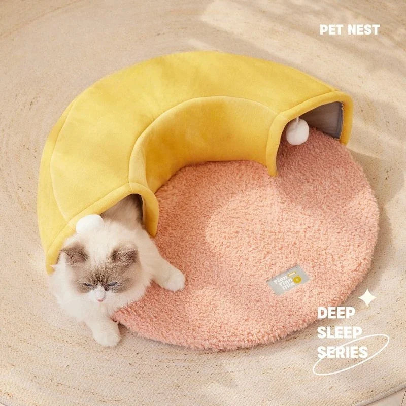 Winter Warm Cat Bed Dog Sleeping Plush Princess Dopamine Little Nest