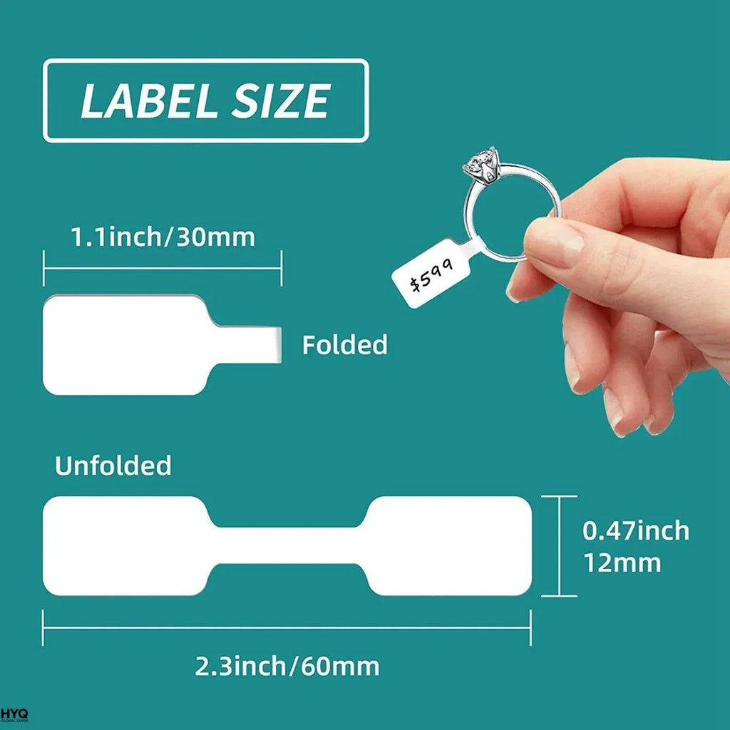 Roll Price Stickers Jewelry Tags Self Adhesive White Blank Sticker