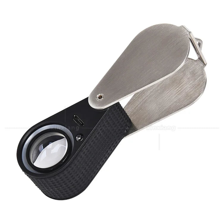 Folding 30X Metal Appraisal Collection Magnifying Glass Jewelry