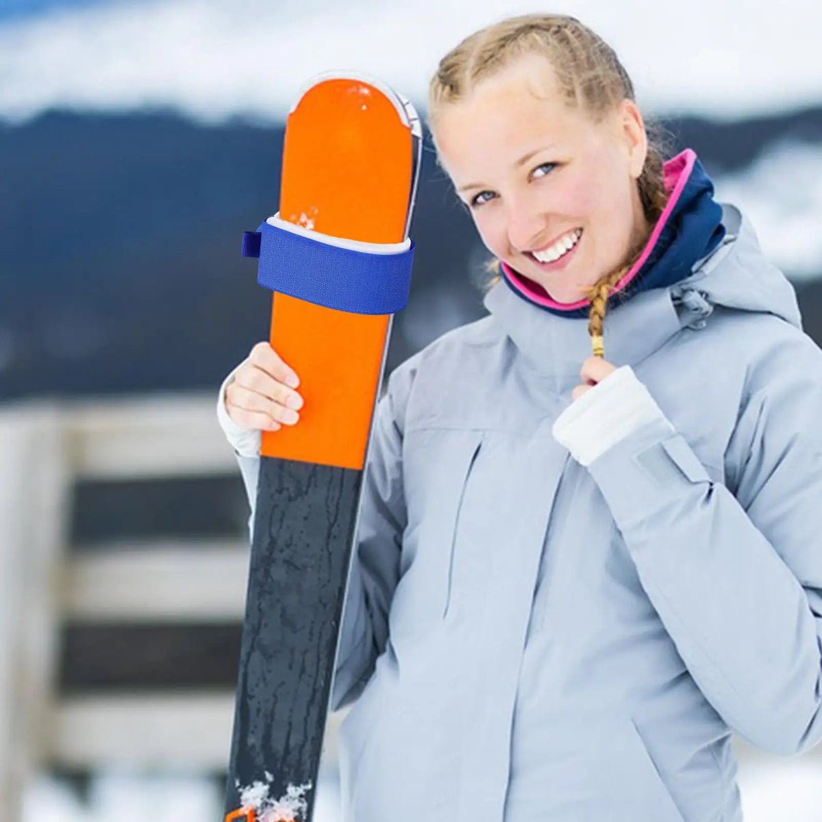 Adjustable Nylon Ski Straps with EVA Protective Pads