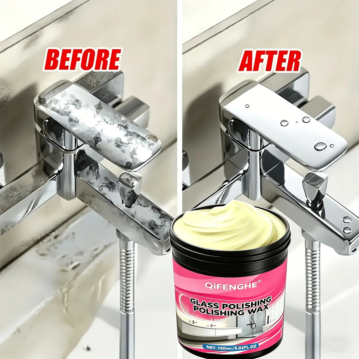 QIFENGHE Polishing Cream for Glass, Metal & Ceramic Surfaces