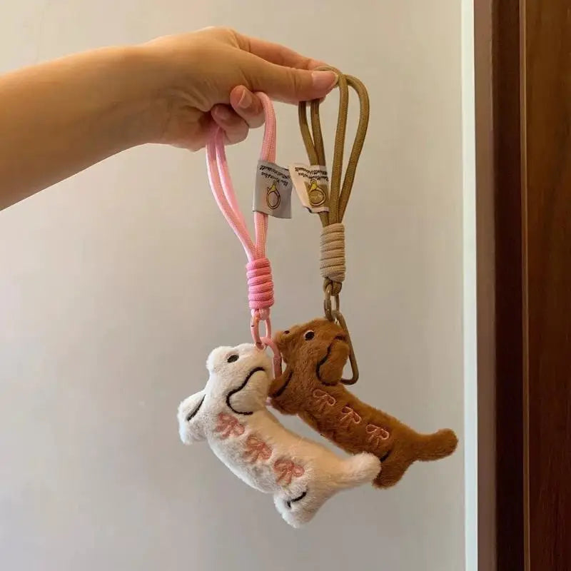Dachshund Plush Keychain – Cute Stuffed Dog Keyring Pendant