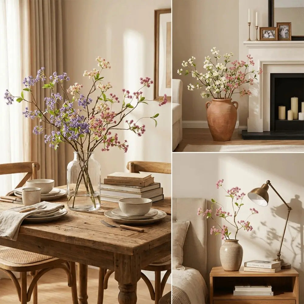 Artificial Rose Vine Branch | Lifelike Faux Silk Flower 59cm