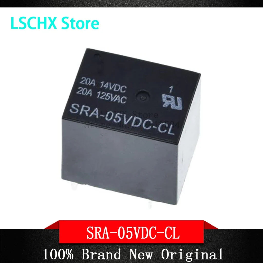 100Pcs DC Power Relay 5V 12V 24V 20A 5-Pin PCB Auto Relay