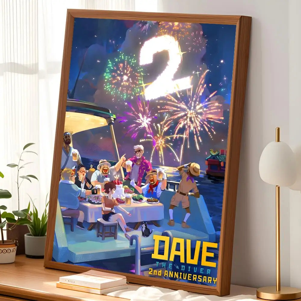 Dave the Diver HD PVC Self-Stick Wall Poster – Waterproof Art