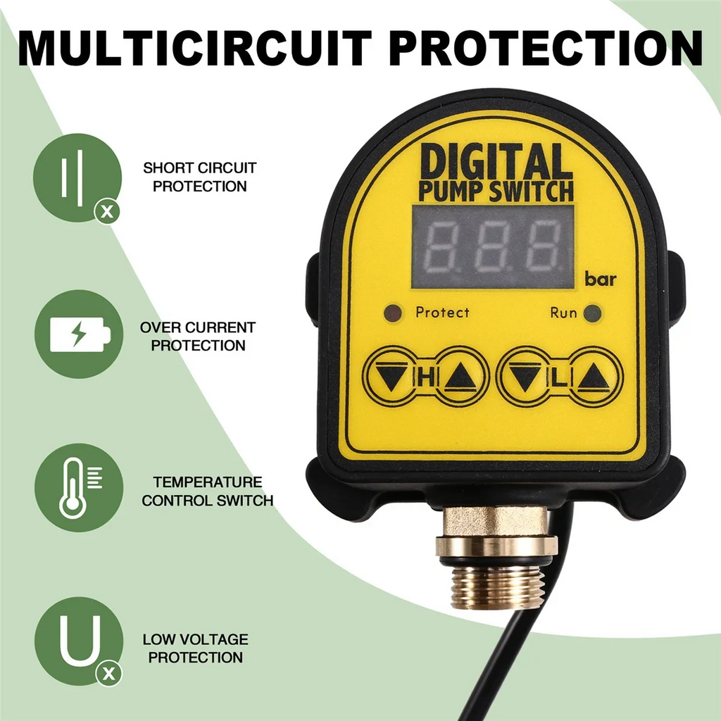 Digital Pressure Controller Switch 0–10 Bar | Auto Water Pump