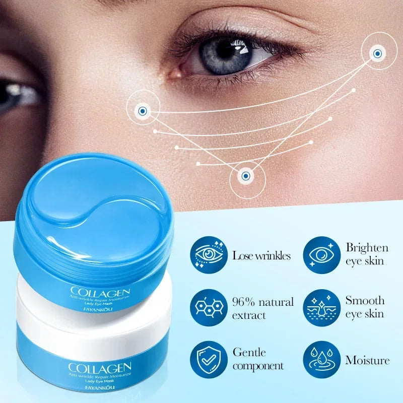 Crystal Collagen Eye Masks 60 Pcs – Brighten & Firm Under Eyes