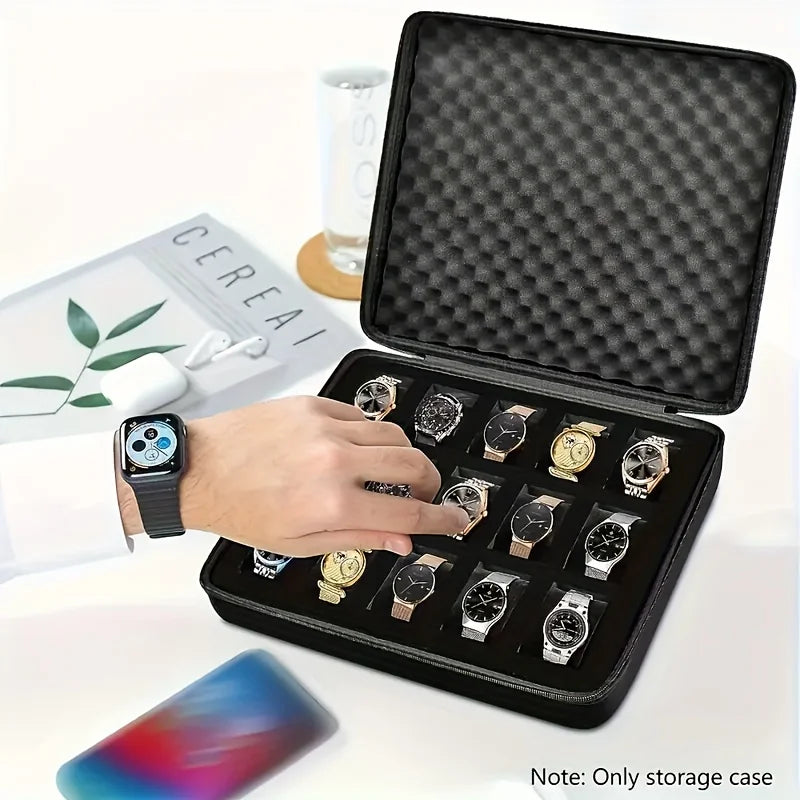 Advanced Watch Storage Box 15 Card Slot Portable Jewelry Display