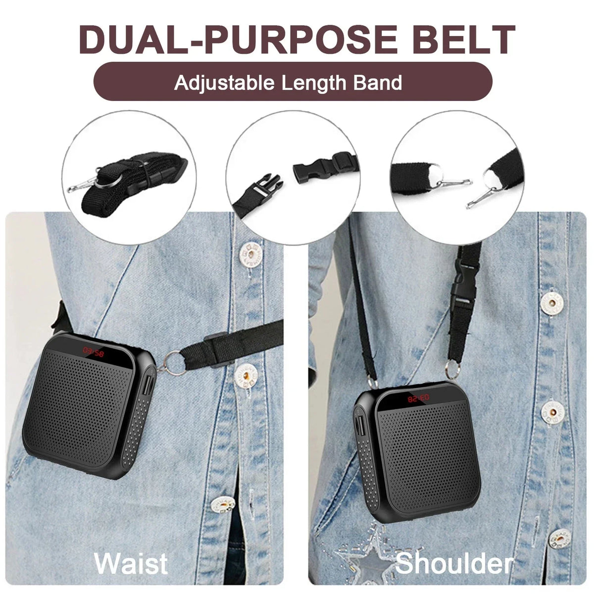 AyeBeau Wearable Voice Amplifier with Mic | 5W, 2200mAh