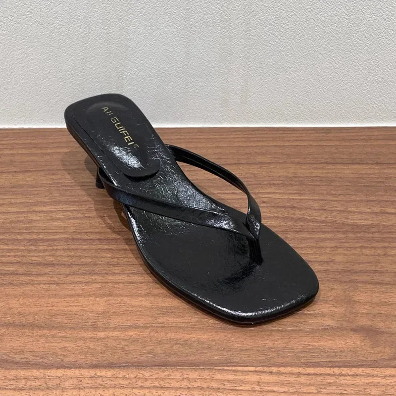 Women's Square Toe Thin Heel Sandals | Summer Stiletto