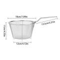 French Chip Frying Strainer Basket Stainless Steel Deep Fry Kitchen